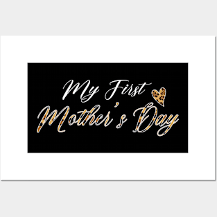 Cute Leopard Letter Print For Moms Happy Mother's Day Posters and Art